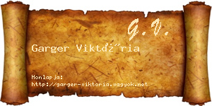 Garger Viktória névjegykártya